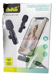 Micrófono de Solapa Inalámbrico MY-7300 con Reducción de Ruido para Celular